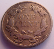Load image into Gallery viewer, 1857 UNITED STATE OF AMERICA ONE CENT COIN PRESENTED IN PROTECTIVE CLEAR FLIP
