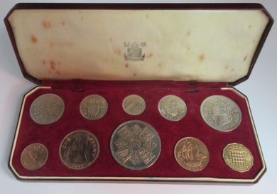 1953 ROYAL MINT 10 COIN SPECIMEN YEAR SET BUNC WITH ORIGINAL ROYAL MINT BOX