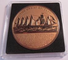 Load image into Gallery viewer, 1970 SS GREAT BRITAIN SAFE RETURN TO BRISTOL BRONZE GUILDED PROOF MEDAL BOXED
