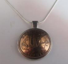 Load image into Gallery viewer, Half Penny Domed Necklace Boxed UK Coin Crafts gifts for Birthdays &amp; Christmas
