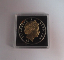 Load image into Gallery viewer, 2003 Royal Visit Golden Jubilee 1oz Silver Proof $5 Bermuda Coin Box/COA
