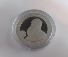 Load image into Gallery viewer, 2006 Charles Darwin Great Britons Silver Proof Jersey £5 Coin + COA
