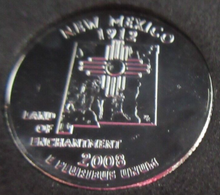 Load image into Gallery viewer, 2008 UNITED STATES MINT STATE QUARTER DOLLAR NEW MEXICO 1912 PLATINUM PLATED
