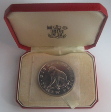 Load image into Gallery viewer, Barbary Ape 1971 Gibraltar 1oz Silver Proof 25 Pence Crown Coin Boxed
