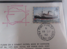 Load image into Gallery viewer, Task Force to Falkland Islands &amp; Return from Falklands 2 x Stamp Cover
