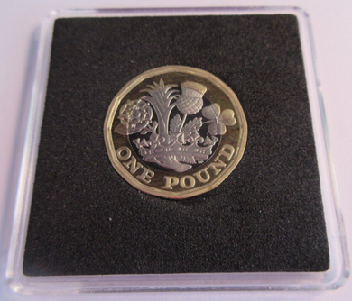 2017 £1 COIN FIRST YEAR NATIONS OF THE CROWN PROOF ONE POUND COIN & QUAD CAPSULE