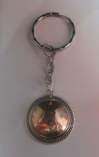 Load image into Gallery viewer, George V Farthing Domed Keyring UK Coin Crafts gifts Birthdays &amp; Christmas
