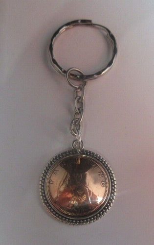 George V Farthing Domed Keyring UK Coin Crafts gifts Birthdays & Christmas