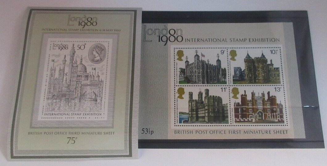 Britain' First Miniature Sheets London Stamp Exhibition 1980 50p Stamp MNH