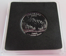 Load image into Gallery viewer, 2006 UNITED STATES MINT STATE QUARTER DOLLAR COLORADO 1876 PLATINUM PLATED
