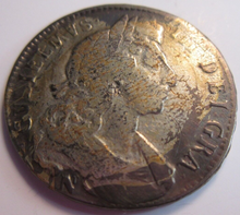 Load image into Gallery viewer, WILLIAM III HALF CROWN NONO 1697 .925 SILVER PRESENTED IN PROTECTIVE CLEAR FLIP
