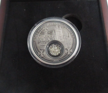 Load image into Gallery viewer, 2019 St Edwards Crown Silver Antique With 1 Ct Diamonds 1500 Francs Coin Box&amp;COA
