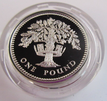 Load image into Gallery viewer, 1987 £1 ONE POUND SILVER PROOF COIN ENGLISH OAK ROYAL MINT BOX &amp; COA
