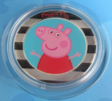 Load image into Gallery viewer, PEPPA PIG SILVER PLATED COMMEMORATIVE COLLECTION  IN PACK COMPLETE 6 MEDALS
