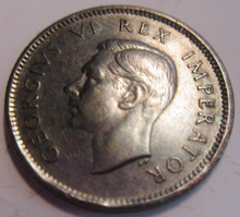 Load image into Gallery viewer, KING GEORGE VI 6d SIXPENCE 1940 .500 SILVER COIN AUNC NICE TONE IN CLEAR FLIP
