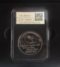 Load image into Gallery viewer, 2020 William Wordsworth DateStamp UK Royal Mint BUnc £5 Coin Slabbed Box/COA
