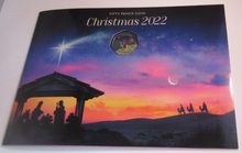 Load image into Gallery viewer, 2022 THREE KINGS COLOURED BUNC FIFTY PENCE 50P COIN IN A CHRISTMAS CARD
