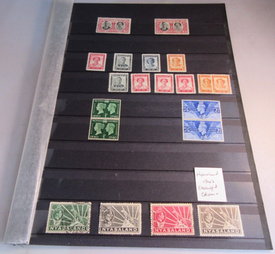 KING GEORGE VI VICTORY ISSUES 1939-1945  SOUTHERN RHODESIA MH IN STAMP HOLDER