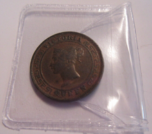 Load image into Gallery viewer, 1870 QUEEN VICTORIA CEYLON ONE CENT COIN EF+ PRESENTED IN PROTECTIVE CLEAR FLIP
