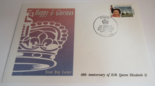 Load image into Gallery viewer, QUEEN ELIZABETH II HAPPY &amp; GLORIOUS 40th ANNIVERS 4 FIRST DAY COVERS - LESOTHO
