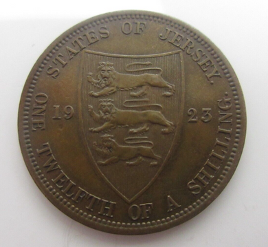 King George V 1923 Jersey 1/12th of A Shilling Royal Mint Unc Coin
