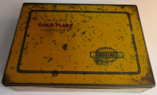 Load image into Gallery viewer, WILL&#39;S GOLD FLAKE CIGERETTE TOBACCO TIN W.D &amp; H.O WILLS BRISTOL &amp; LONDON
