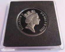 Load image into Gallery viewer, 1990 QUEEN ELIZABETH II PROOF TEN PENCE COIN WITH QUADRANT CAPSULE
