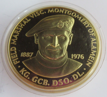 Load image into Gallery viewer, 1887-1976 FIELD MARSHALL VISC MONTGOMERY OF ALAMEIN 22CT GOLD/SILVER PROOF MEDAL
