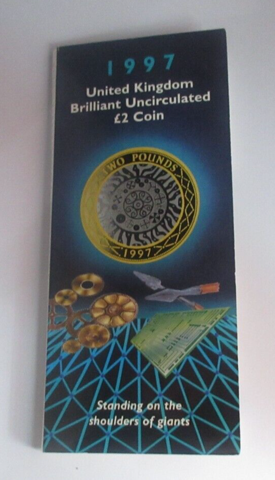 1997 Shoulders of Giants First Bi-Metal Royal Mint UK BUnc £2 Sealed Coin Pack