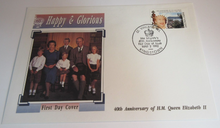 Load image into Gallery viewer, QUEEN ELIZABETH II HAPPY &amp; GLORIOUS 40th ANNIVER 4 FIRST DAY COVERS - ST VINCENT
