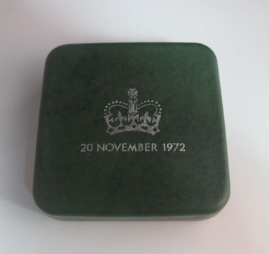 1972 20th November Silver Proof Crown BOX ONLY HM QEII + Prince Philip