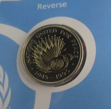 Load image into Gallery viewer, 1995 United Nations For Peace 50 Years Royal Mint UK BUnc £2 Sealed Coin Pack
