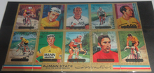 Load image into Gallery viewer, Tour De France Ajman State Cyclists 20 x Stamps Baldini, Riviere, Motta &amp; More
