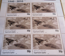 Load image into Gallery viewer, BATTLE OF BRITAIN GIBRALTAR MINISHEET 70TH ANNIVERSARY 1940-2010 50P STAMPS MNH
