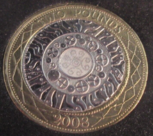 Load image into Gallery viewer, 2008 SHOULDERS OF GIANTS £2 COIN AUNC PRESENTED IN QUAD CAPSULE WITH COA
