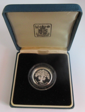 Load image into Gallery viewer, 1987 £1 ONE POUND SILVER PROOF COIN ENGLISH OAK ROYAL MINT BOX &amp; COA
