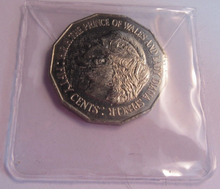 Load image into Gallery viewer, 1981 AUSTRALIA PRINCE OF WALES &amp; LADY DIANA SPENCER UNC 50 CENTS COIN IN FLIP
