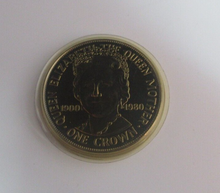 Load image into Gallery viewer, 1980 Queen Elizabeth The Queen Mother Isle of Man Proof-Like Crown Coin Box/COA
