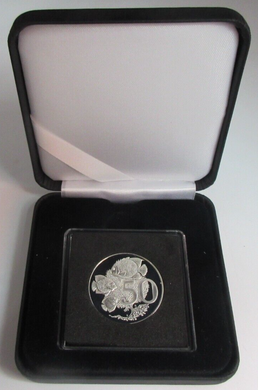 1975 CAYMAN ISLANDS EMPEROR FISH SILVER PROOF 50 CENTS COIN BOXED