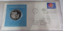 Load image into Gallery viewer, 1975 International Women&#39;s Year First Edition United Nations Silver Proof Medal
