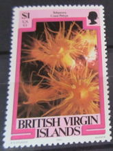 Load image into Gallery viewer, BRITISH VIRGIN ISLANDS SEA CREATURE STAMPS MNH WITH STAMP HOLDER PAGE
