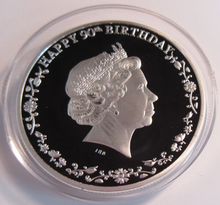 Load image into Gallery viewer, QUEEN ELIZABETH II CANADA 90TH BIRTHDAY SILVER PLATED MEDAL &amp; CAPSULE

