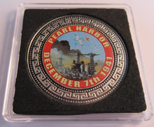 Load image into Gallery viewer, 1967-2023 ATTACK ON PEARL HARBOUR SOMALIA 25 SHILLINGS COIN WITH BOX &amp; COA
