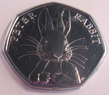 Load image into Gallery viewer, 2016 PETER RABBIT BUNC 50P FIFTY PENCE COIN &amp; STAMP COVER PNC
