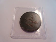 Load image into Gallery viewer, 1885 GUERNSEY 4 DOUBLES COIN UNC OR NEAR SO  PRESENTED IN PROTECTIVE CLEAR FLIP

