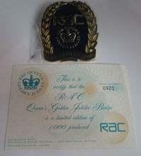 Load image into Gallery viewer, 2002 RAC The Queen&#39;s Golden Jubilee QEII Limited Edition Medal No 0921
