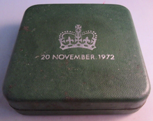 Load image into Gallery viewer, 1947-1972 QUEEN ELIZABETH II ELIZABETH &amp; PHILIP CROWN COIN SEALED WITH BOX
