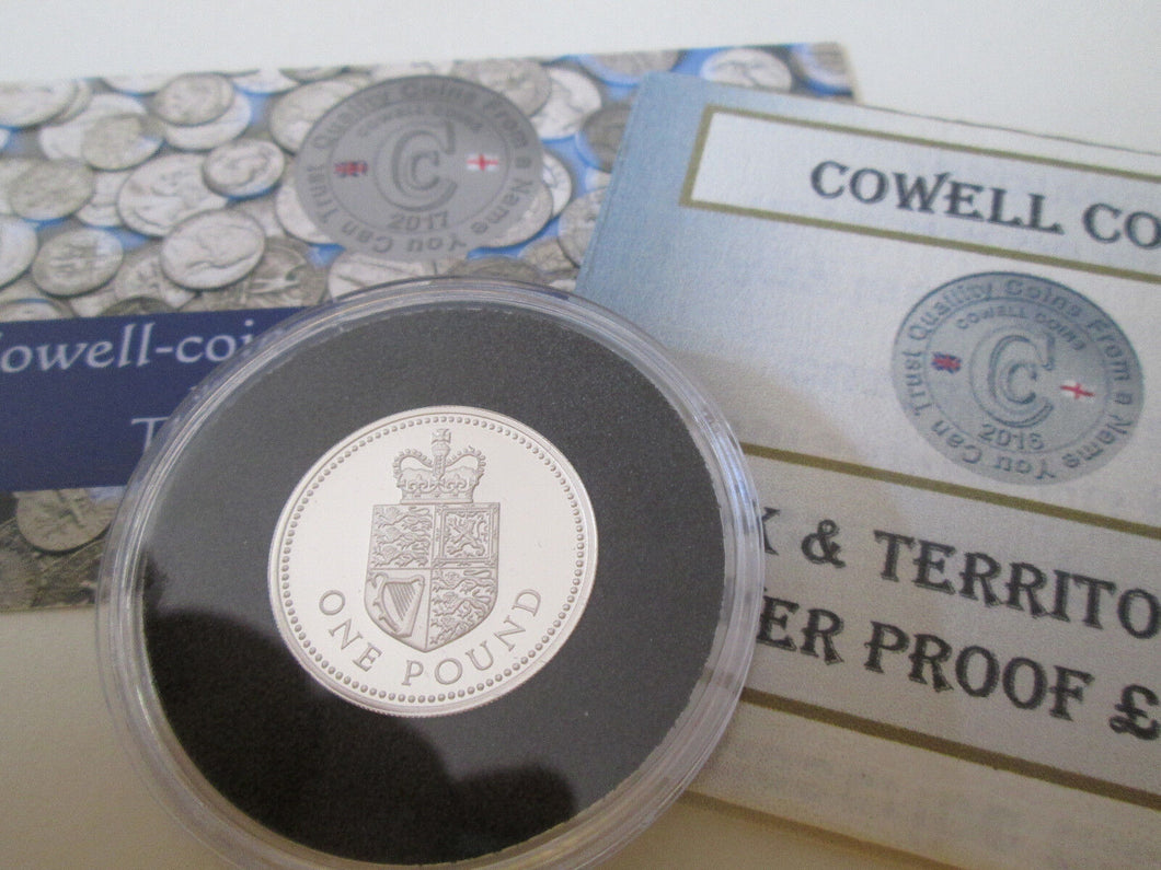 UK ROYAL MINT & POBJOY MINT SILVER PROOF £1 COIN ENCAPSULATED WITH COA