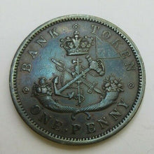 Load image into Gallery viewer, 1857 BANK OF UPPER CANADA 1 PENNY BANK TOKEN ST GEORGE &amp; THE DRAGON
