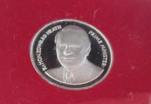 Load image into Gallery viewer, 1973 EEC RT HON EDWARD HEATH PRIME MINISTER SILVER PROOF MEDALLION
